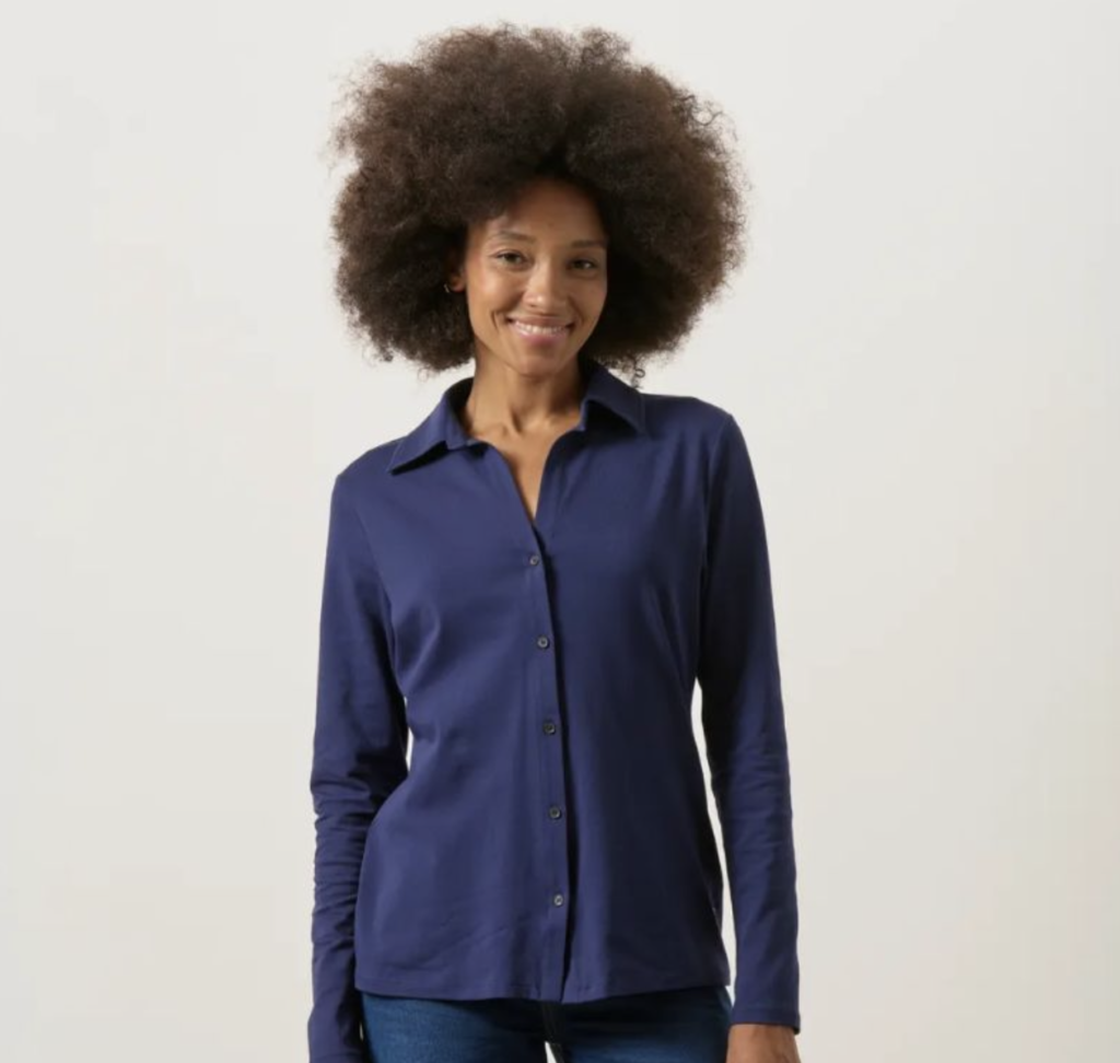 Chemise Jersey Bleu Marine – Etikashion