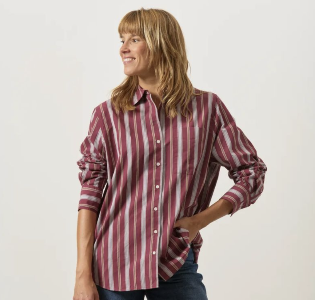 Chemise Rayée Bordeaux – Etikashion