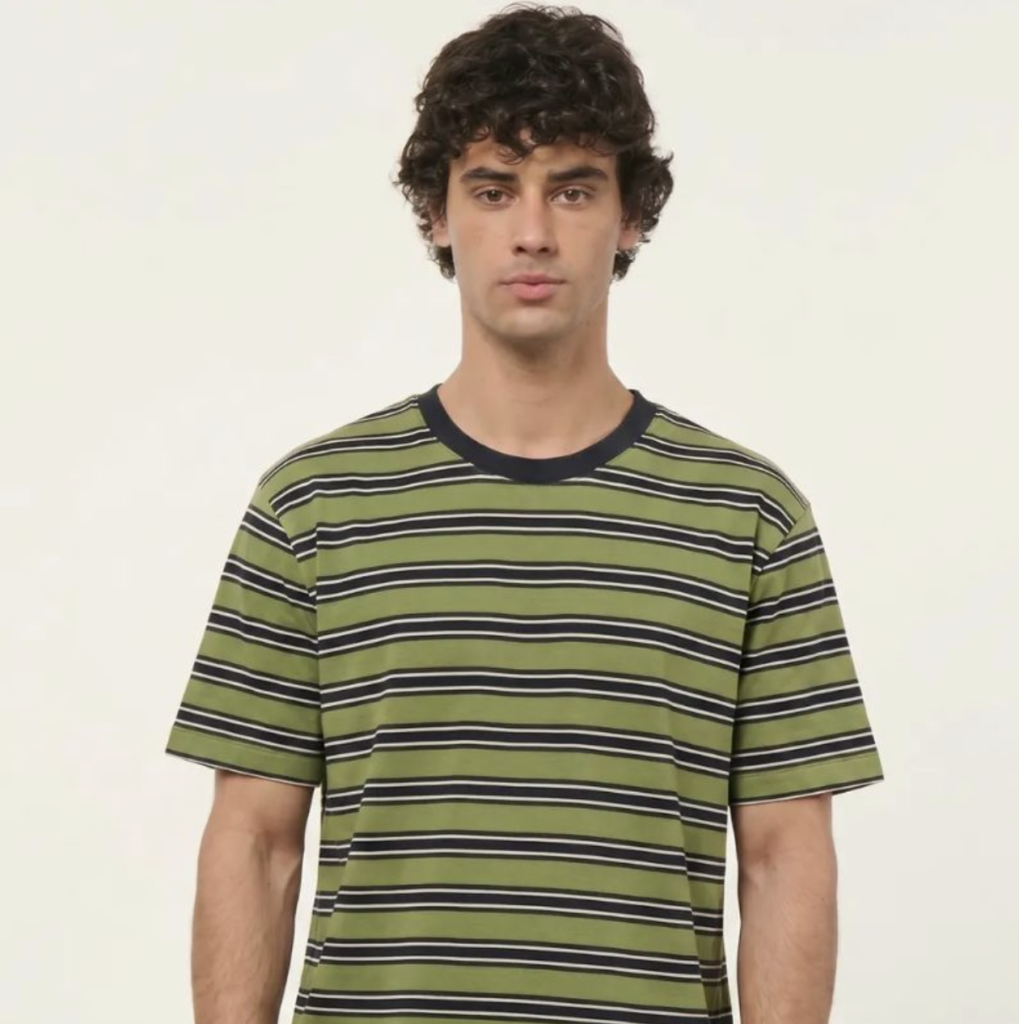 T-shirt Rayé Kaki – Etikashion