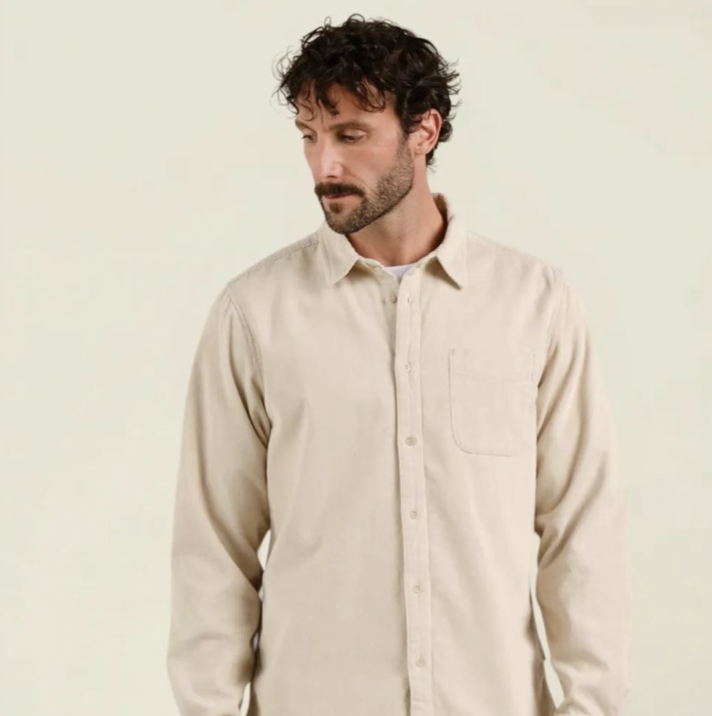 Chemise Velours Côtelé Écru – Etikashion