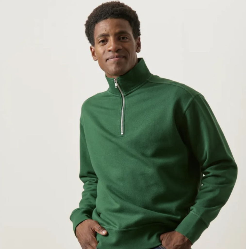 Sweat Col Zippé Vert – Etikashion